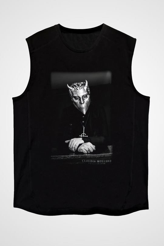 Ghost Siyah Unisex Kolsuz Tişört