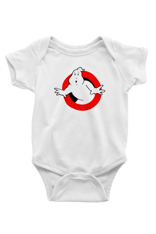 Ghostbusters Hayalet Avcıları Baskılı Beyaz Unisex Bebek Body - Zıbın