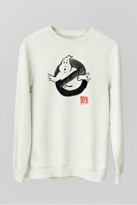 Ghostbusters Hayalet Avcıları Beyaz Unisex Sweatshirt