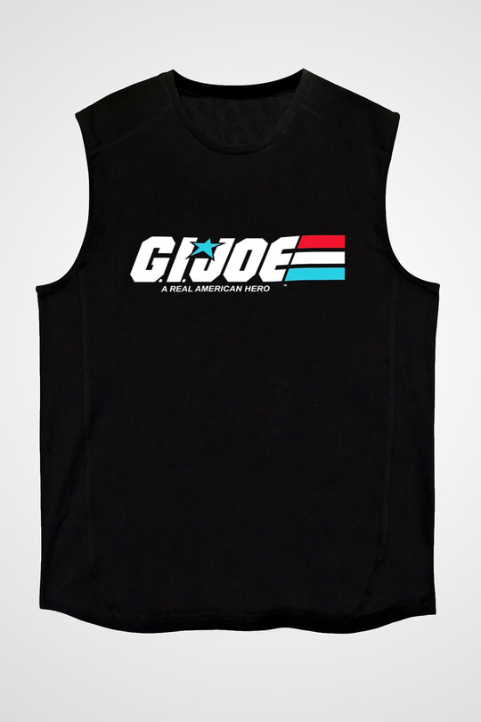 GI JOE Siyah Unisex Kolsuz Tişört