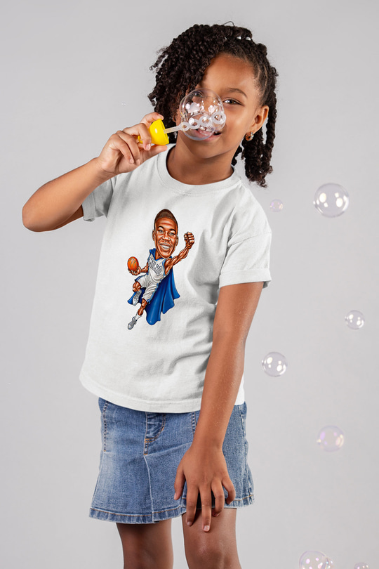 Giannis Antetokounpma Baskılı Beyaz Unisex Beyaz Çocuk Tişört - Tshirt
