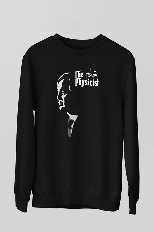 God Father Fizik Baskılı Unisex Siyah Sweatshirt