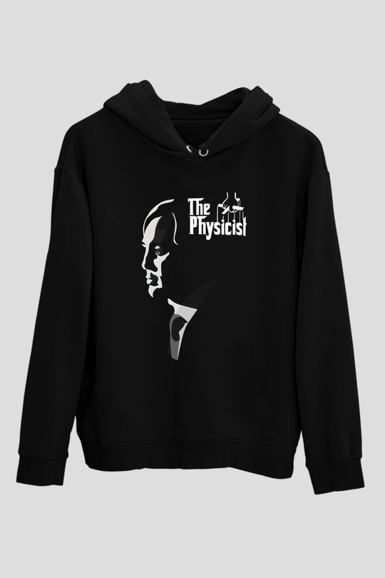 God Father Fizik Baskılı Unisex Siyah Hoodie