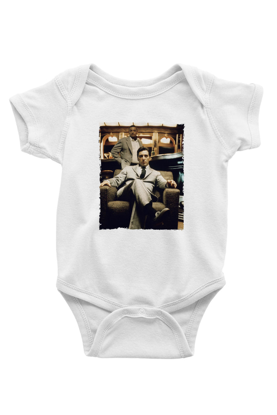 Godfather Baskılı Beyaz Unisex Bebek Body - Zıbın