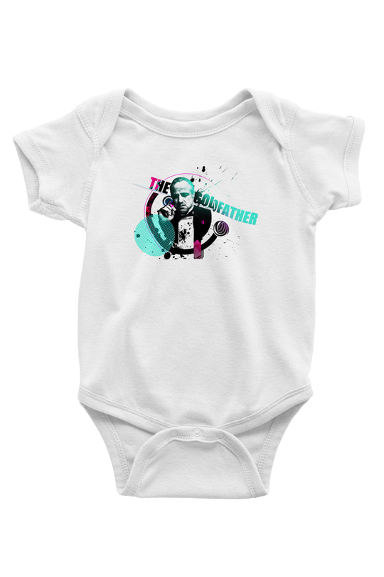Godfather Baskılı Beyaz Unisex Bebek Body - Zıbın