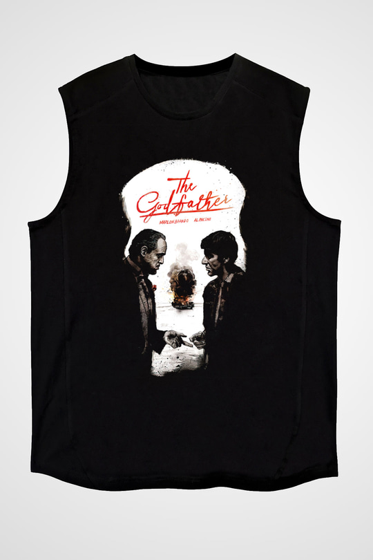 Godfather Siyah Unisex Kolsuz Tişört