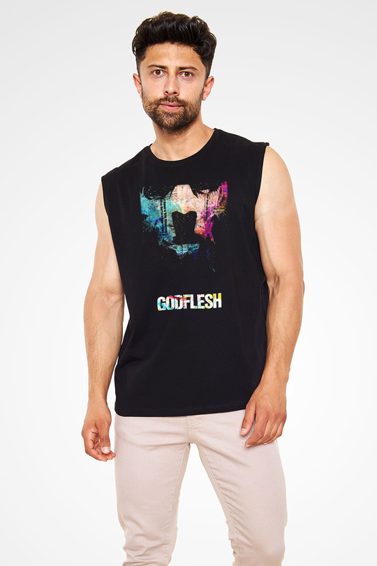 Godflesh Siyah Unisex Kolsuz Tişört
