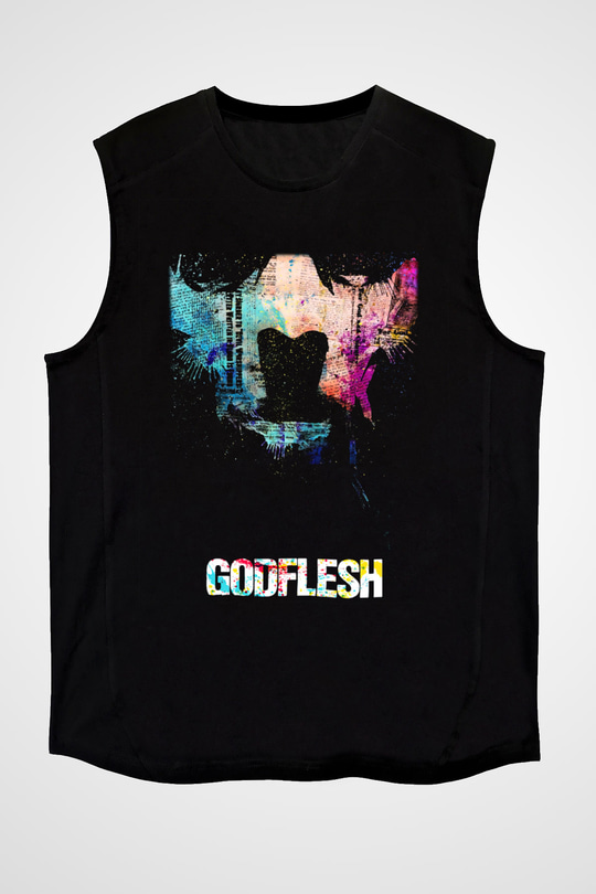Godflesh Siyah Unisex Kolsuz Tişört