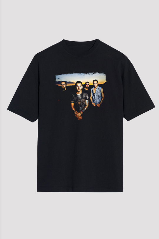 Godsmack Baskılı Unisex Siyah Oversize Tişört