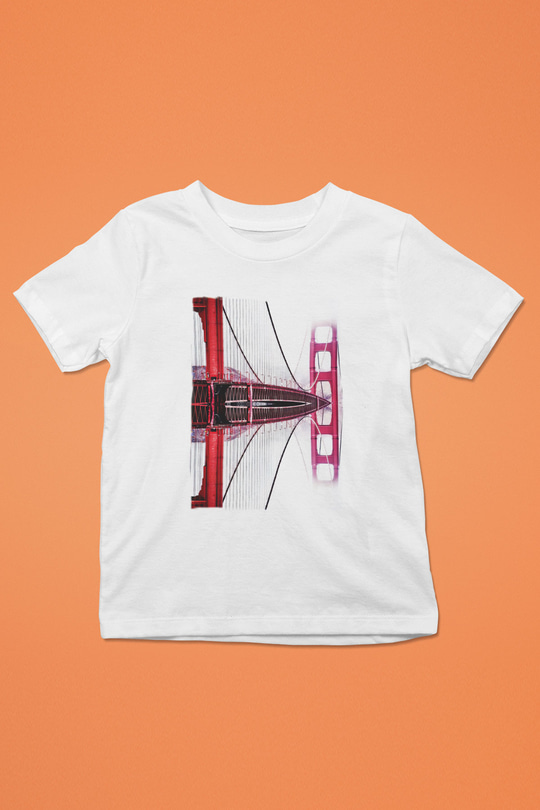 Golden Gate Bridge Beyaz Unisex Çocuk Tişört