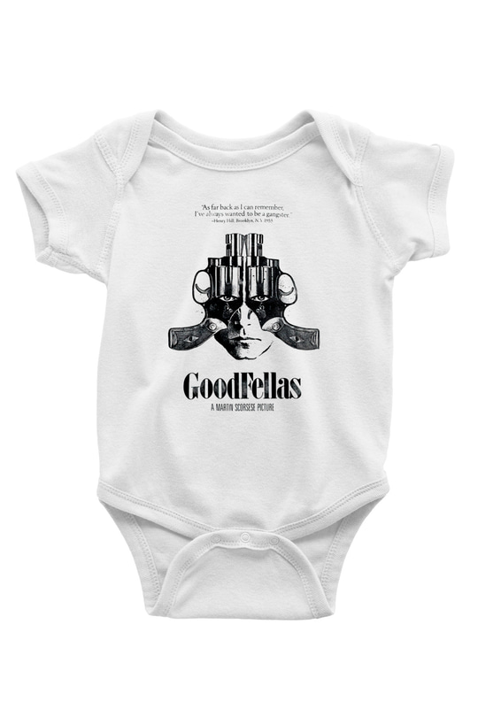 Goodfellas Baskılı Beyaz Unisex Bebek Body - Zıbın