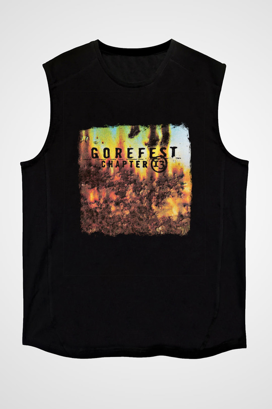 Gorefest Baskılı Unisex Siyah Kolsuz Tişört