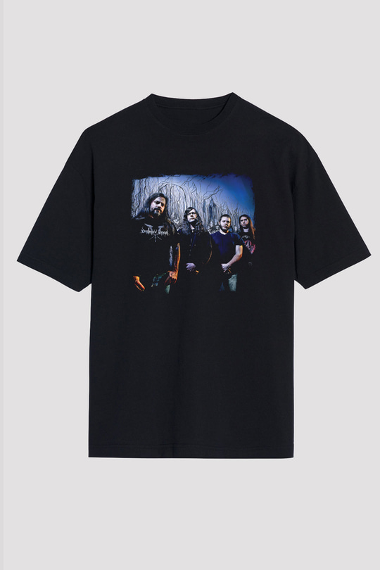 Gorguts Baskılı Unisex Siyah Oversize Tişört