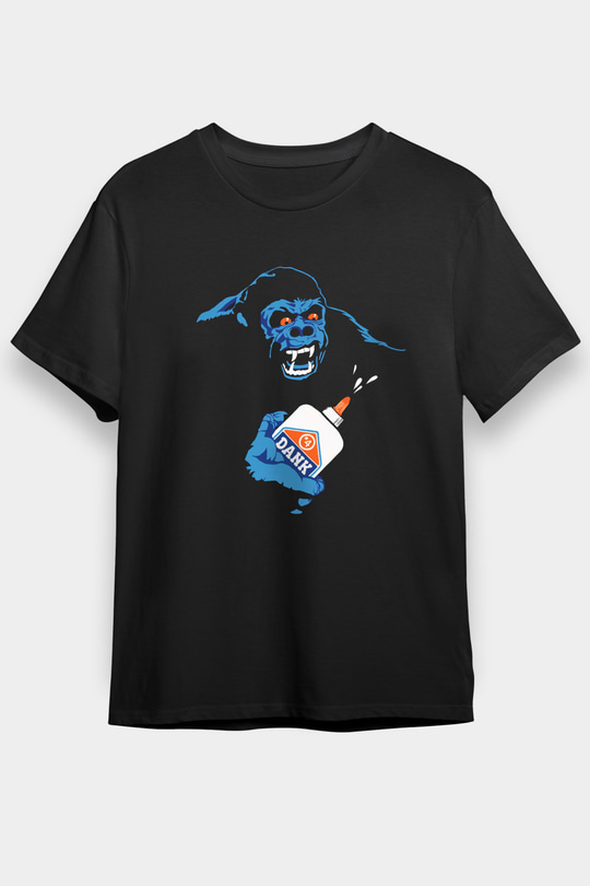 Goril Siyah Unisex Tişört T-Shirt - TişörtFabrikası