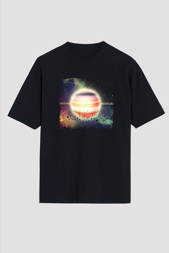 Gorillaz Baskılı Unisex Siyah Oversize Tişört
