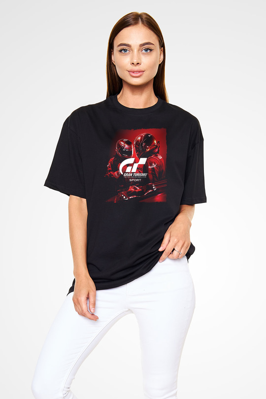 Gran Turismo Siyah Oversize Tişört Oversize T-shirt