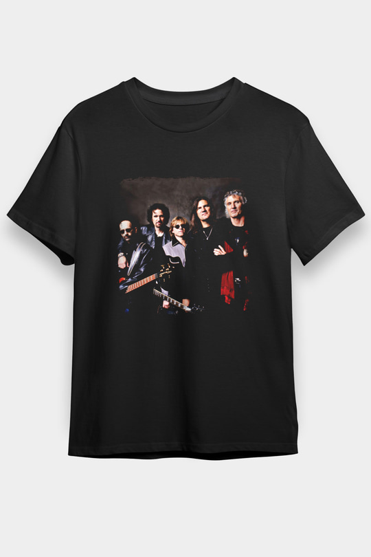 Grand Funk Railroad Baskılı Unisex Siyah Tişört