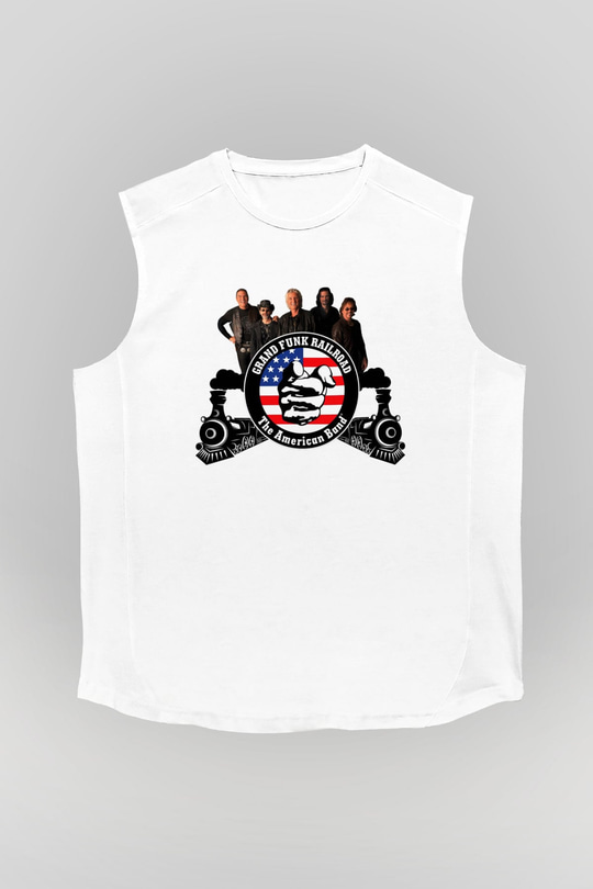 Grand Funk Railroad Beyaz Unisex Kolsuz Tişört