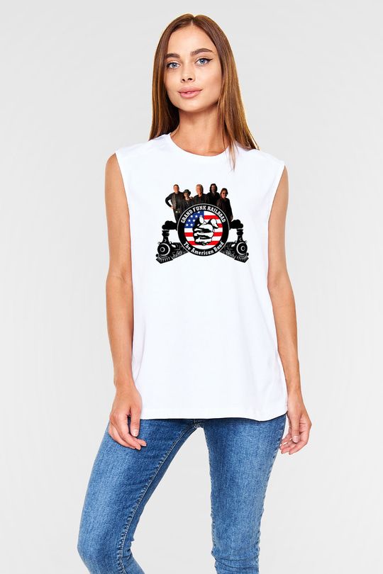 Grand Funk Railroad Beyaz Unisex Kolsuz Tişört