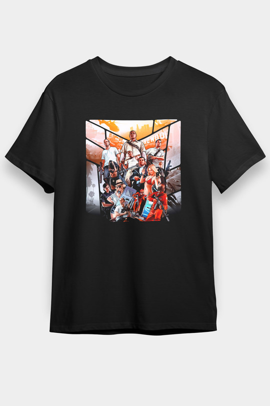 Grand Theft Auto Siyah Unisex Tişört T-Shirt