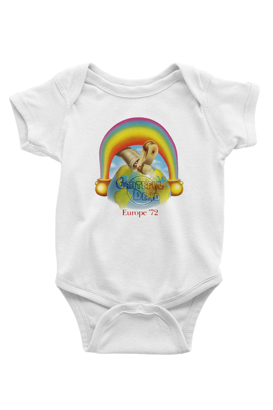 Grateful Dead Baskılı Beyaz Unisex Bebek Body - Zıbın
