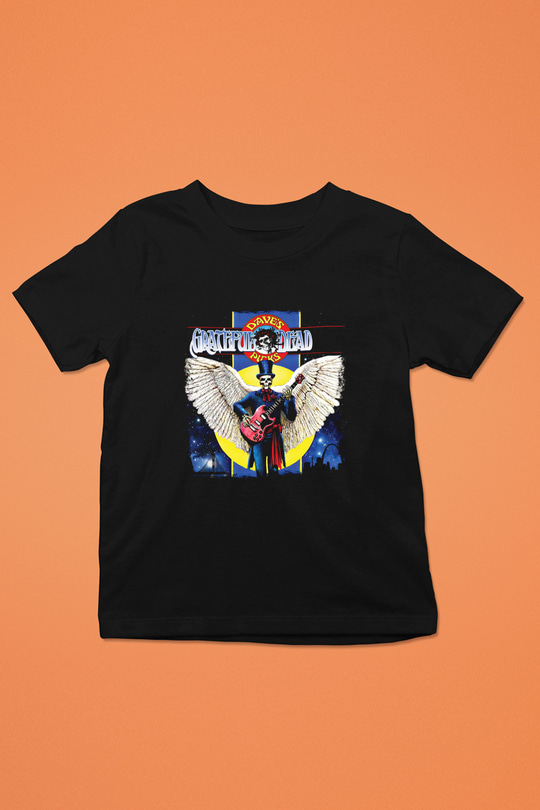 Grateful Dead Baskılı Unisex Siyah Çocuk Tişört