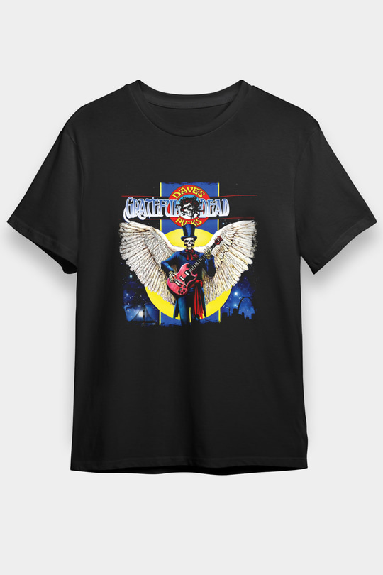 Grateful Dead Baskılı Unisex Siyah Tişört