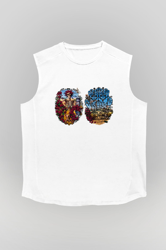 Grateful Dead Beyaz Unisex Kolsuz Tişört