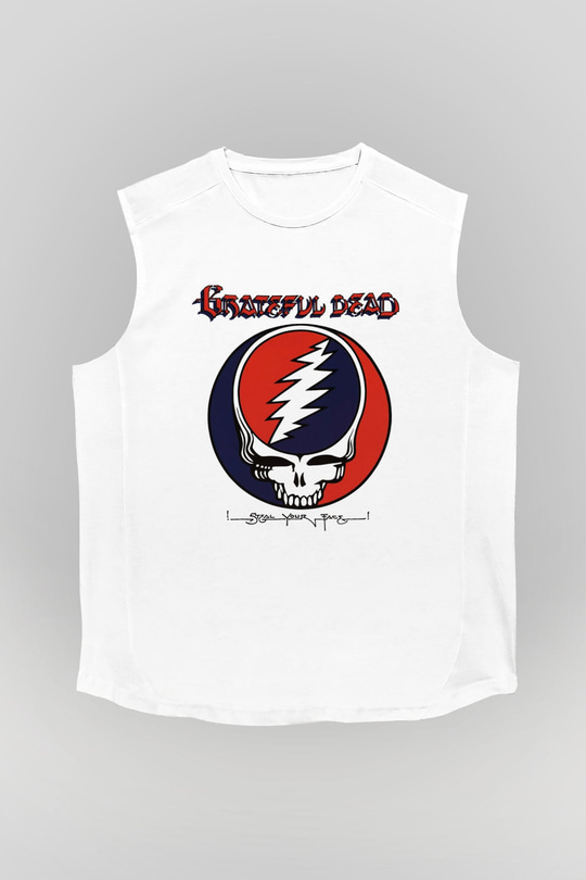 Grateful Dead Beyaz Unisex Kolsuz Tişört