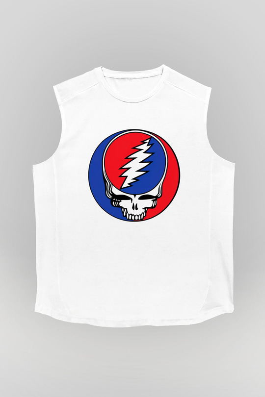 Grateful Dead Beyaz Unisex Kolsuz Tişört