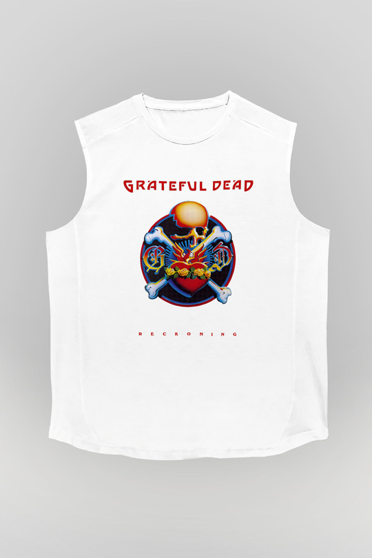 Grateful Dead Beyaz Unisex Kolsuz Tişört