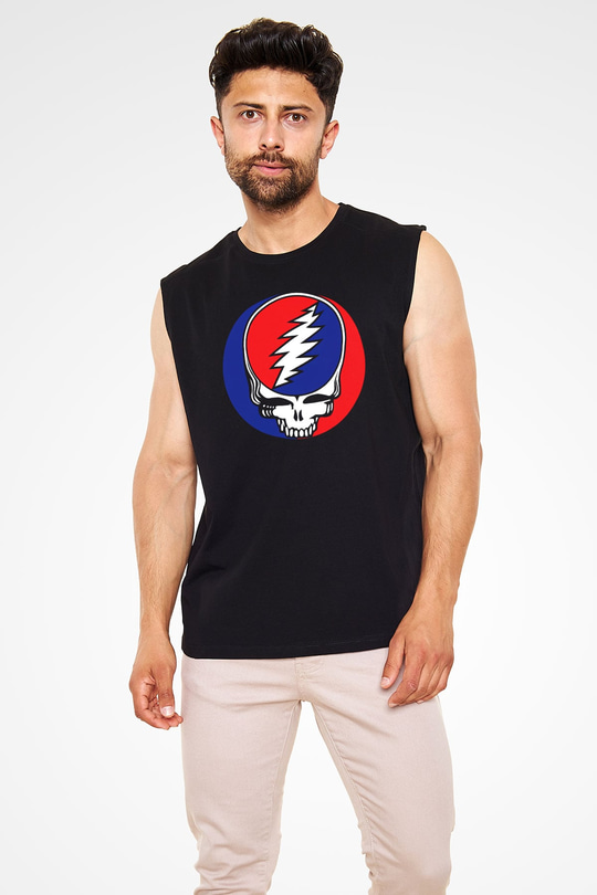 Grateful Dead Siyah Unisex Kolsuz Tişört