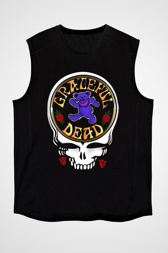 Grateful Dead Siyah Unisex Kolsuz Tişört