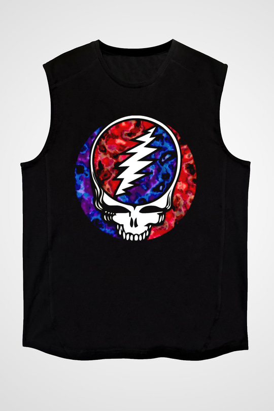 Grateful Dead Siyah Unisex Kolsuz Tişört