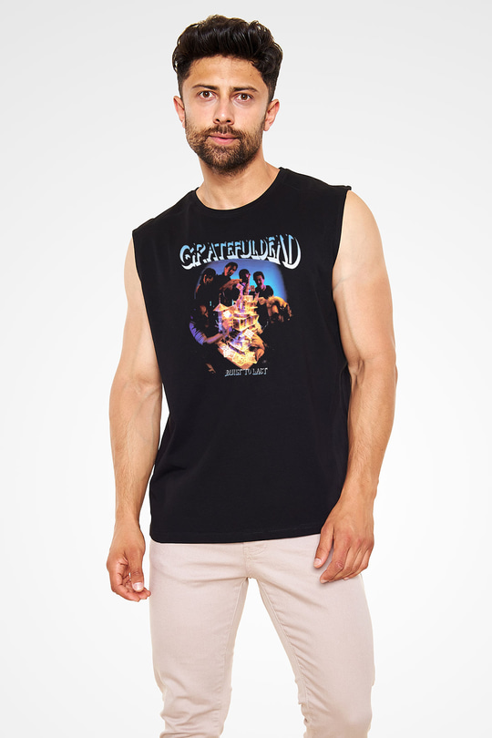 Grateful Dead Siyah Unisex Kolsuz Tişört