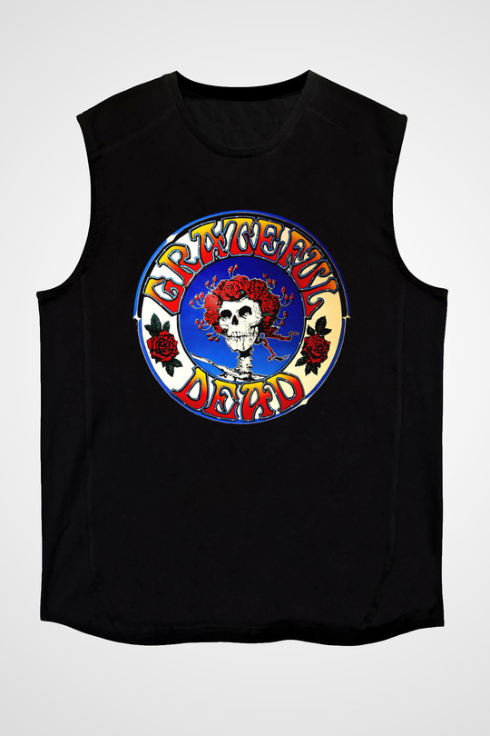 Grateful Dead Siyah Unisex Kolsuz Tişört