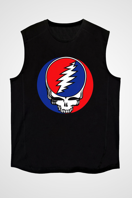 Grateful Dead Siyah Unisex Kolsuz Tişört