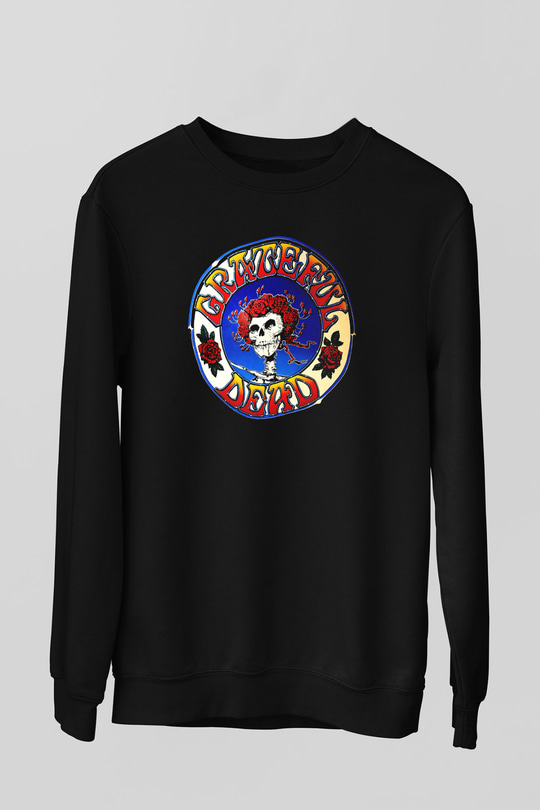 Grateful Dead Siyah Unisex Sweatshirt