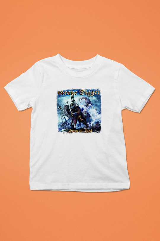 Grave Digger Baskılı Unisex Beyaz Çocuk Tişört