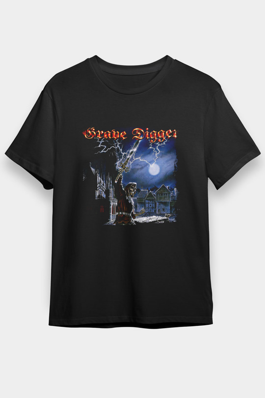 Grave Digger Baskılı Unisex Siyah Tişört