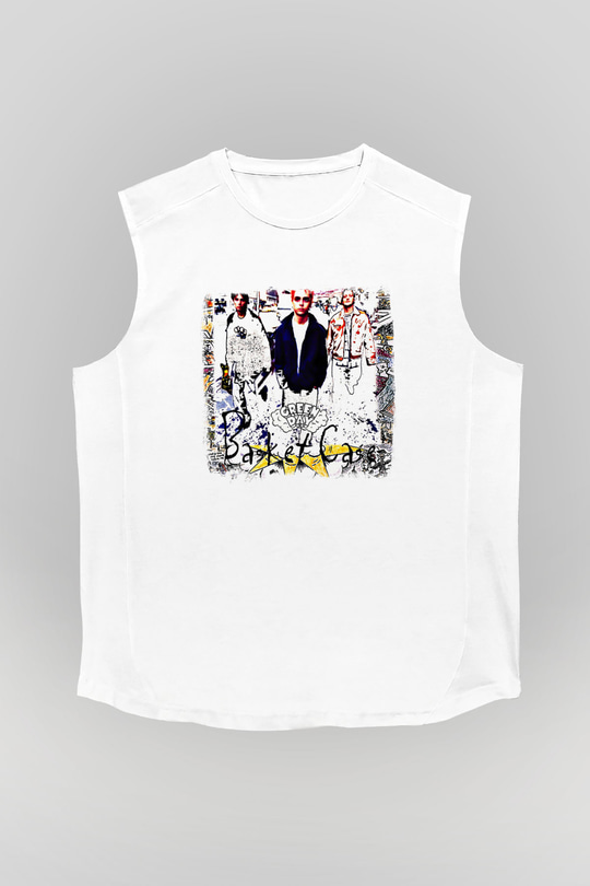 Green Day Baskılı Unisex Beyaz Kolsuz Tişört