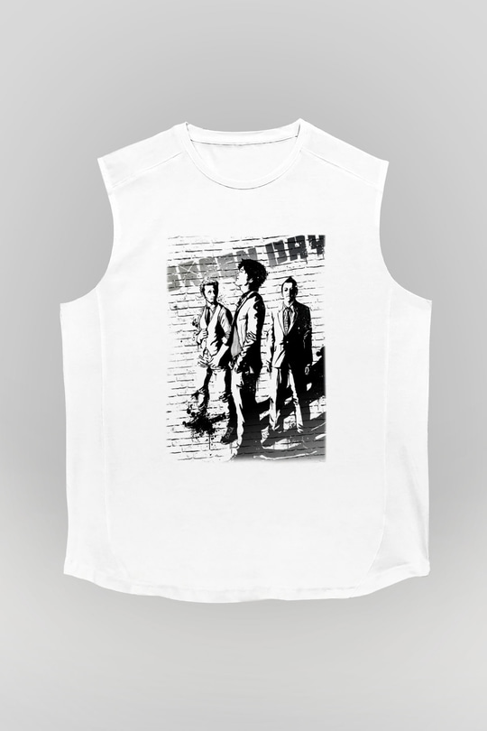 Green Day Beyaz Unisex Kolsuz Tişört