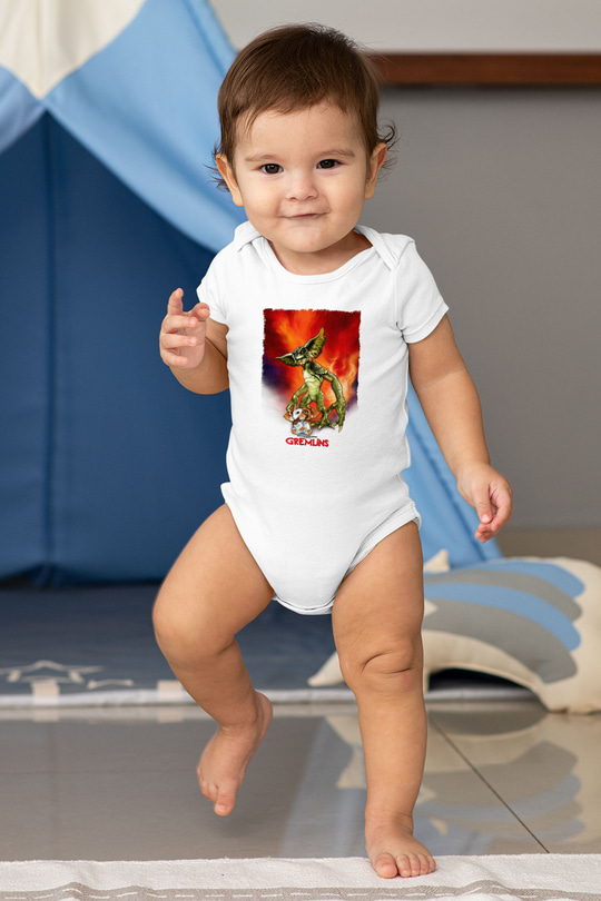 Gremlins Beyaz Bebek Body - Zıbın