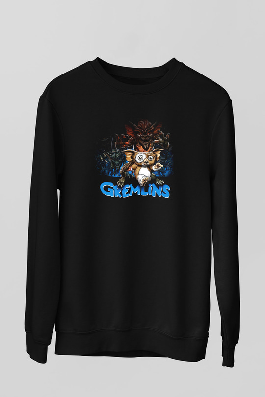 Gremlins Siyah Unisex Sweatshirt