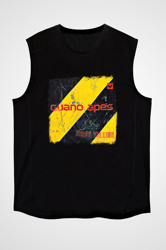 Guano Apes Baskılı Unisex Siyah Kolsuz Tişört