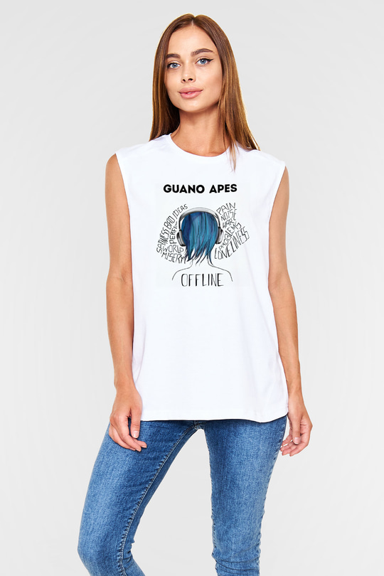Guano Apes Beyaz Unisex Kolsuz Tişört