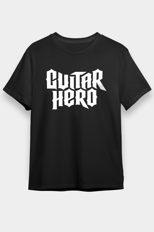 Guitar Hero Siyah Unisex Tişört T-Shirt