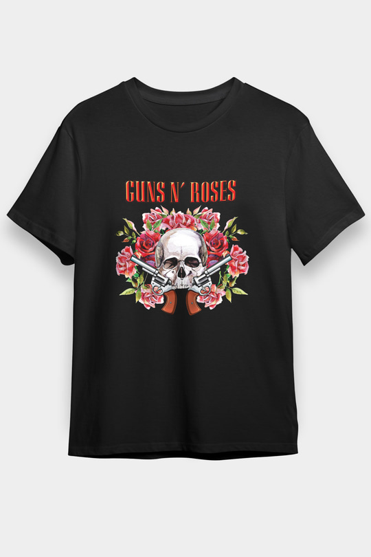 Guns N Roses Baskılı Unisex Siyah Tişört