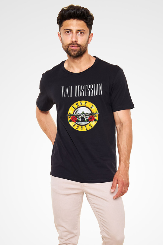 Guns N Roses Baskılı Unisex Siyah Tişört