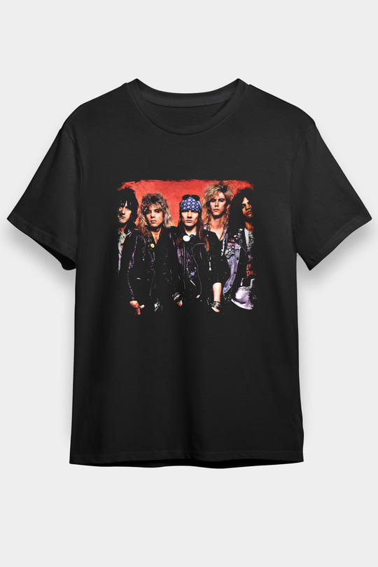 Guns N Roses Baskılı Unisex Siyah Tişört